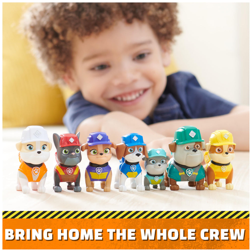 Rubble & Crew Auntie Crane figure featuring crane accessory for role-play builds.