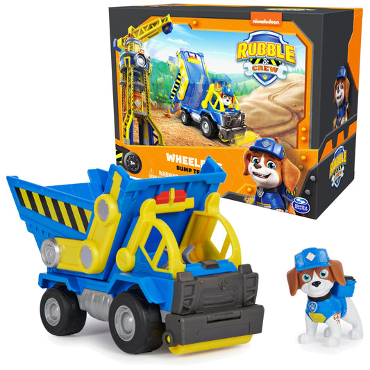 Rubble & Crew Wheeler dump truck with movable parts for imaginative building play