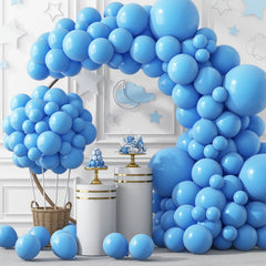 RUBFAC 18-inch light blue balloons ideal for dramatic garlands and arches.