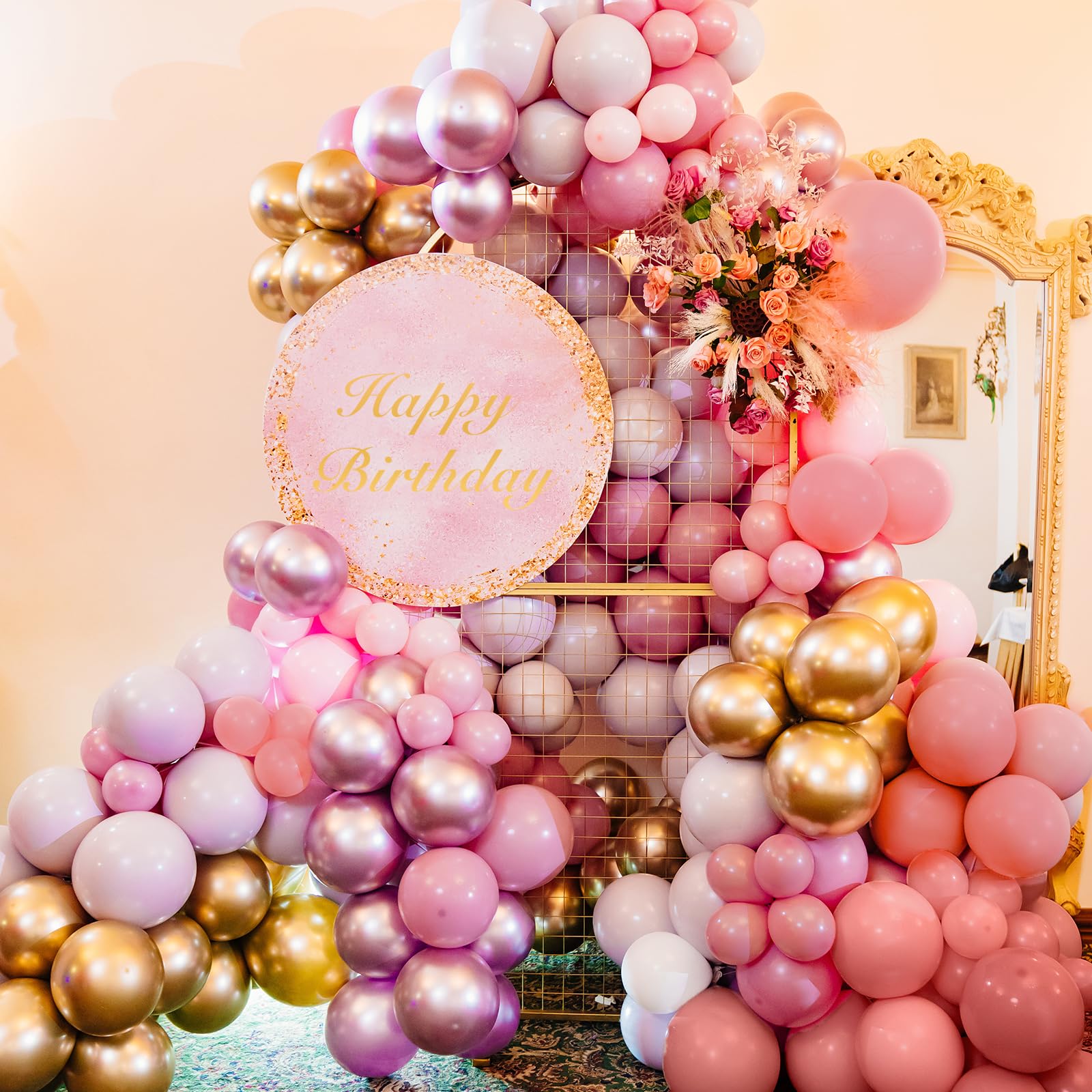 Rubfac 5 inch baby pink balloons for accents