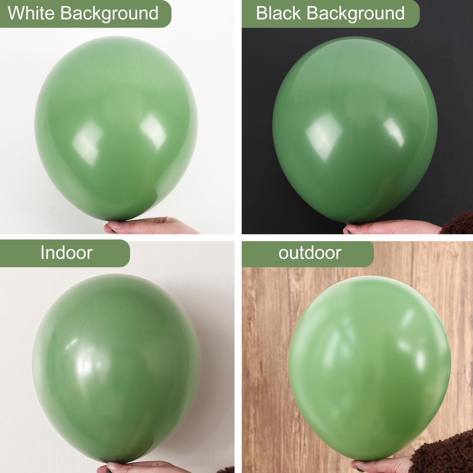 Rubfac 10-inch vintage green balloons versatile filler for centerpieces and displays