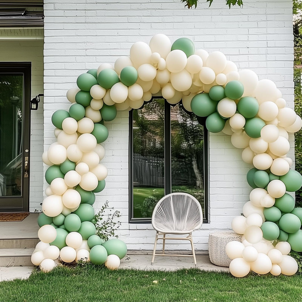 Rubfac 5-inch vintage green balloons ideal for tiny accents and table scatters