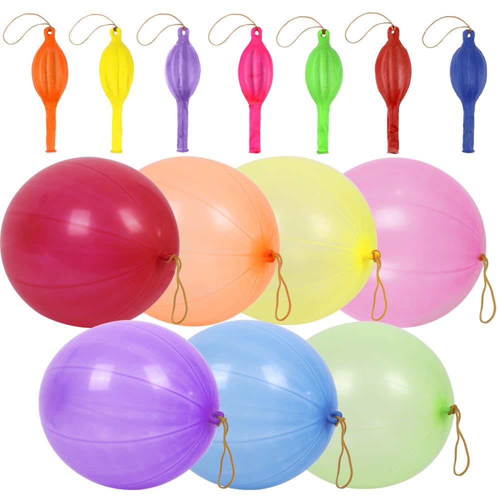 rubfac 30pcs punch balloons in neon colors for vibrant party decor and fun