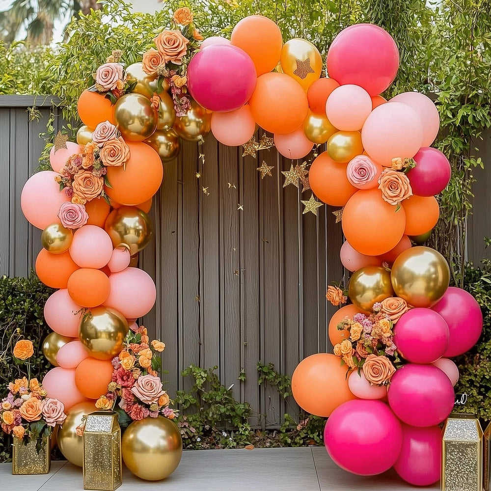 RUBFAC balloon arch garland assembly with simple setup ideas.
