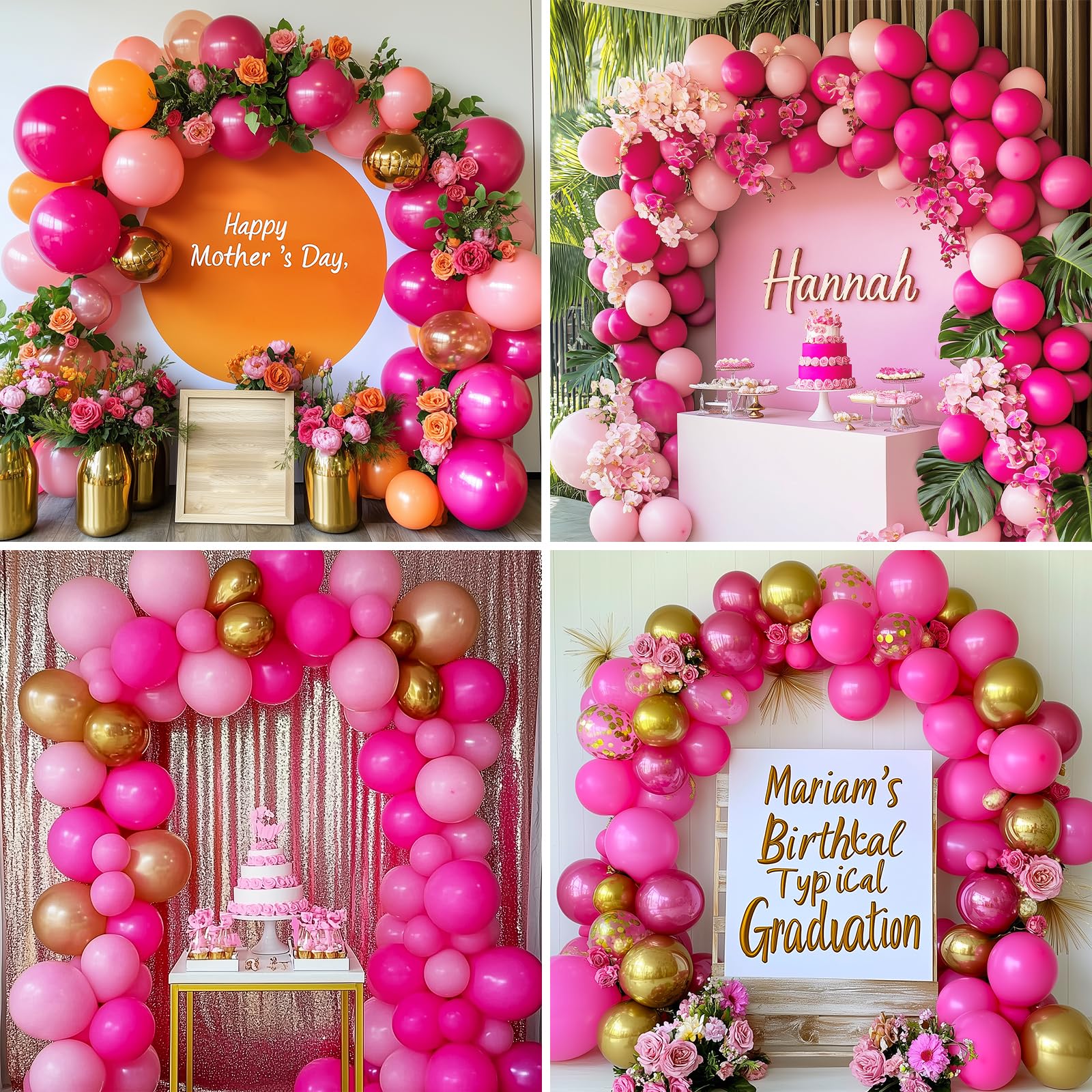 RUBFAC balloon arch kit ideas for creative party decor setups.