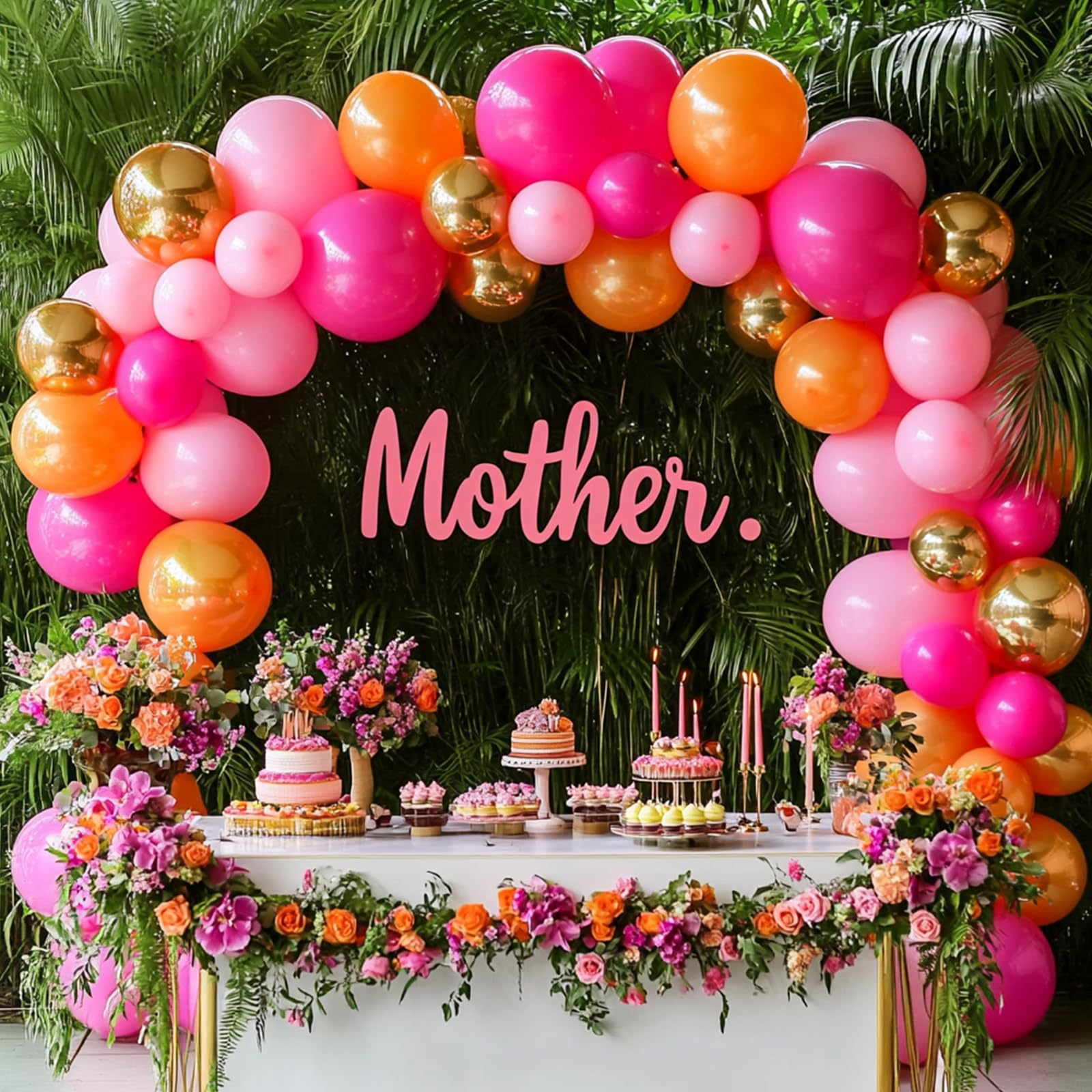 RUBFAC balloon glue helps secure garlands and arches.