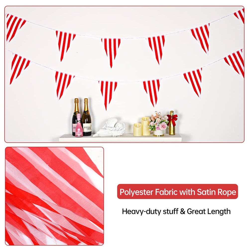 Versatile carnival decor setup with RUBFAC pennant banners