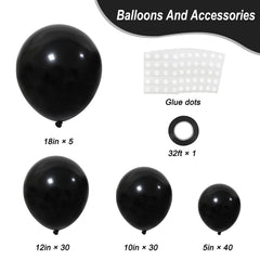 RUBFAC black balloon-12inch adds depth to garlands and photo-worthy setups.