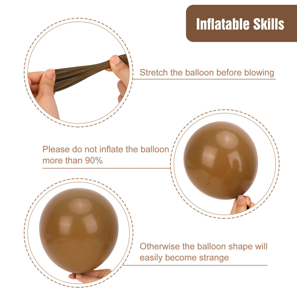 RUBFAC brown balloons 10inch pack adds depth to party decor