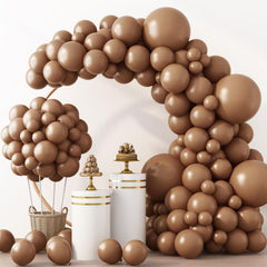 RUBFAC brown balloons 18inch pack for dramatic arches and centerpieces