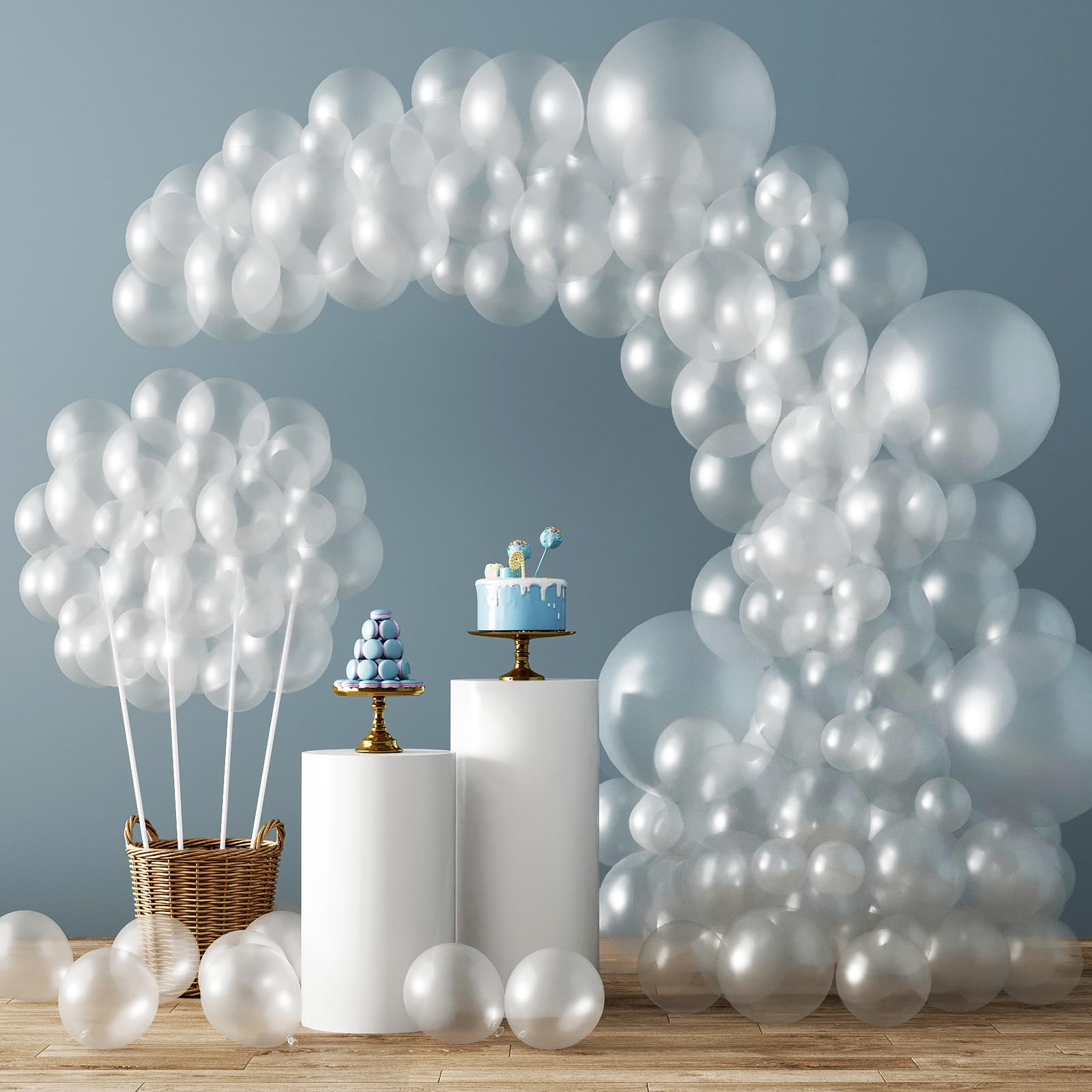 RUBFAC clear balloons 18 inch for elegant arches and photo-ready garlands