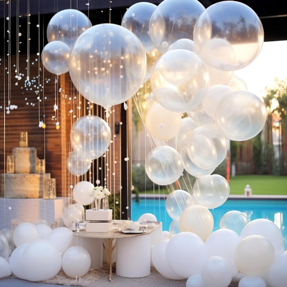 RUBFAC clear balloons 5 inch small accents to fill arrangements
