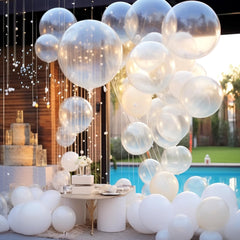 RUBFAC clear balloons 5 inch small accents to fill arrangements