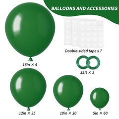 RUBFAC dark-green 12-inch balloon adds lush color to decor.
