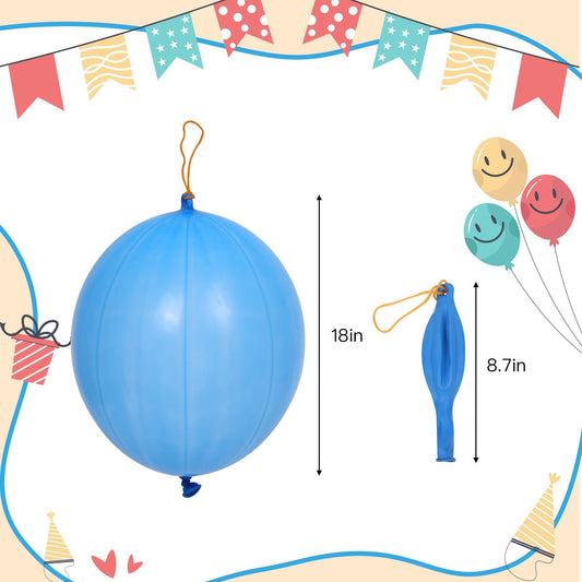 rubfac heavy-duty 18-inch punch balloons offer long-lasting bounce and durability