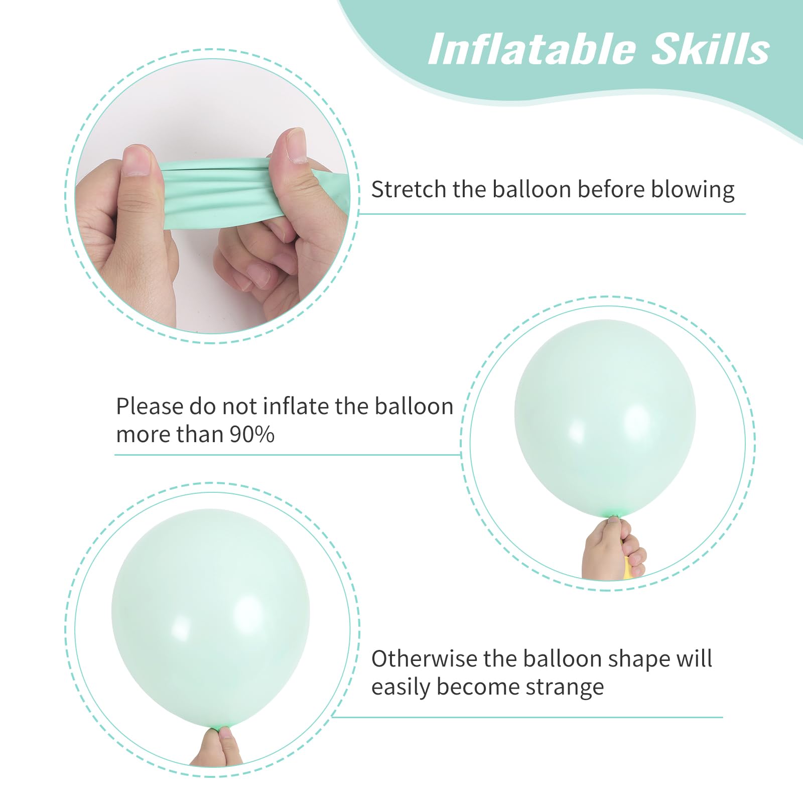 Rubfac Makani Blue 10-inch balloons versatile for centerpieces and backdrops