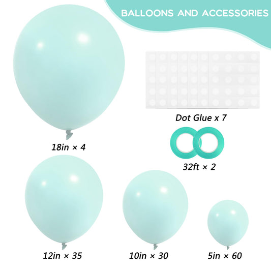 Rubfac Makani Blue 12-inch balloons ideal for arches and garlands