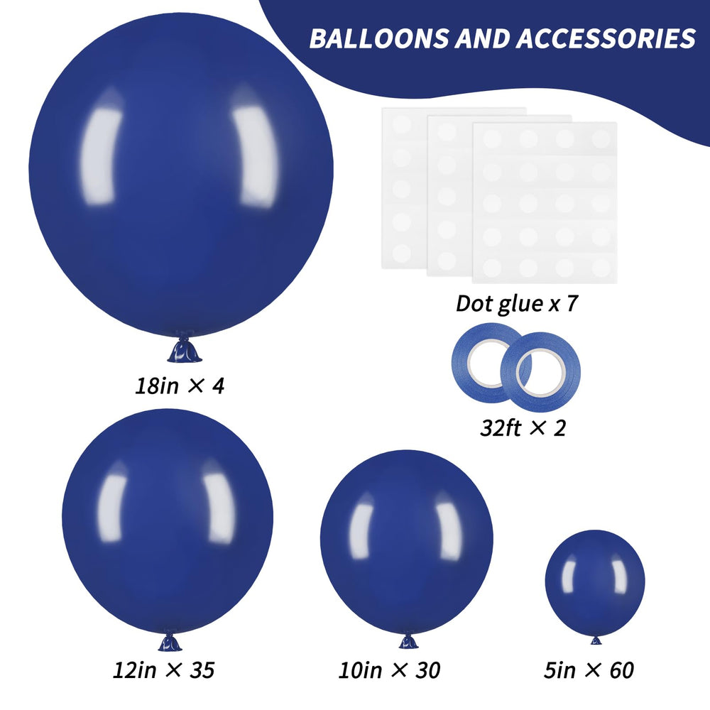 rubfac navy blue balloons 12inch ideal for varied garland textures and fuller designs