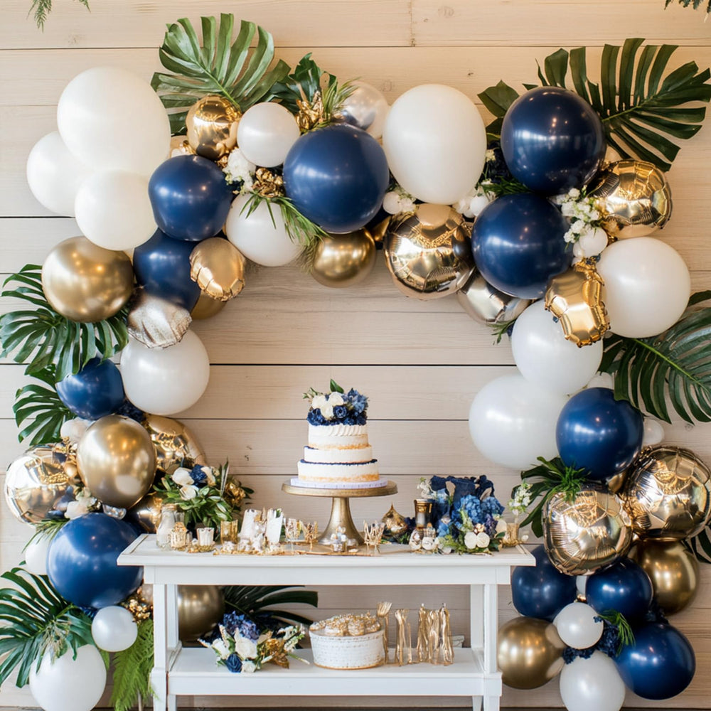 rubfac navy blue balloons 5inch small accents add sparkle to decor