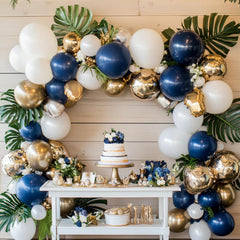 rubfac navy blue balloons 5inch small accents add sparkle to decor