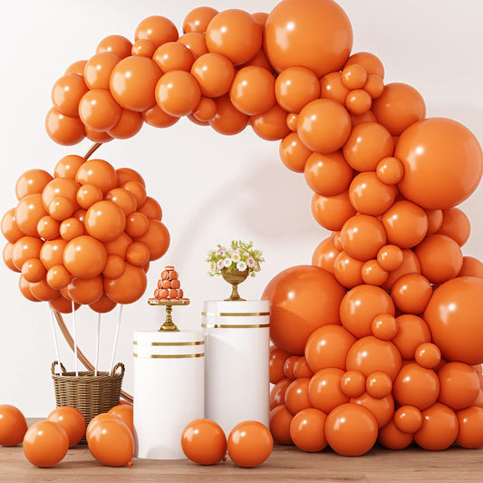 RUBFAC orange 18inch balloons kit for vibrant arches and focal party points.