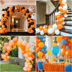 RUBFAC orange 5inch balloons bulk perfect for accent details.