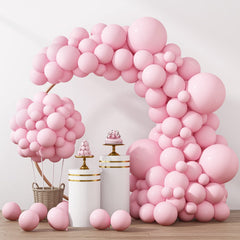 RUBFAC pastel pink 18-inch balloons for bold arches and photo-ready backdrops