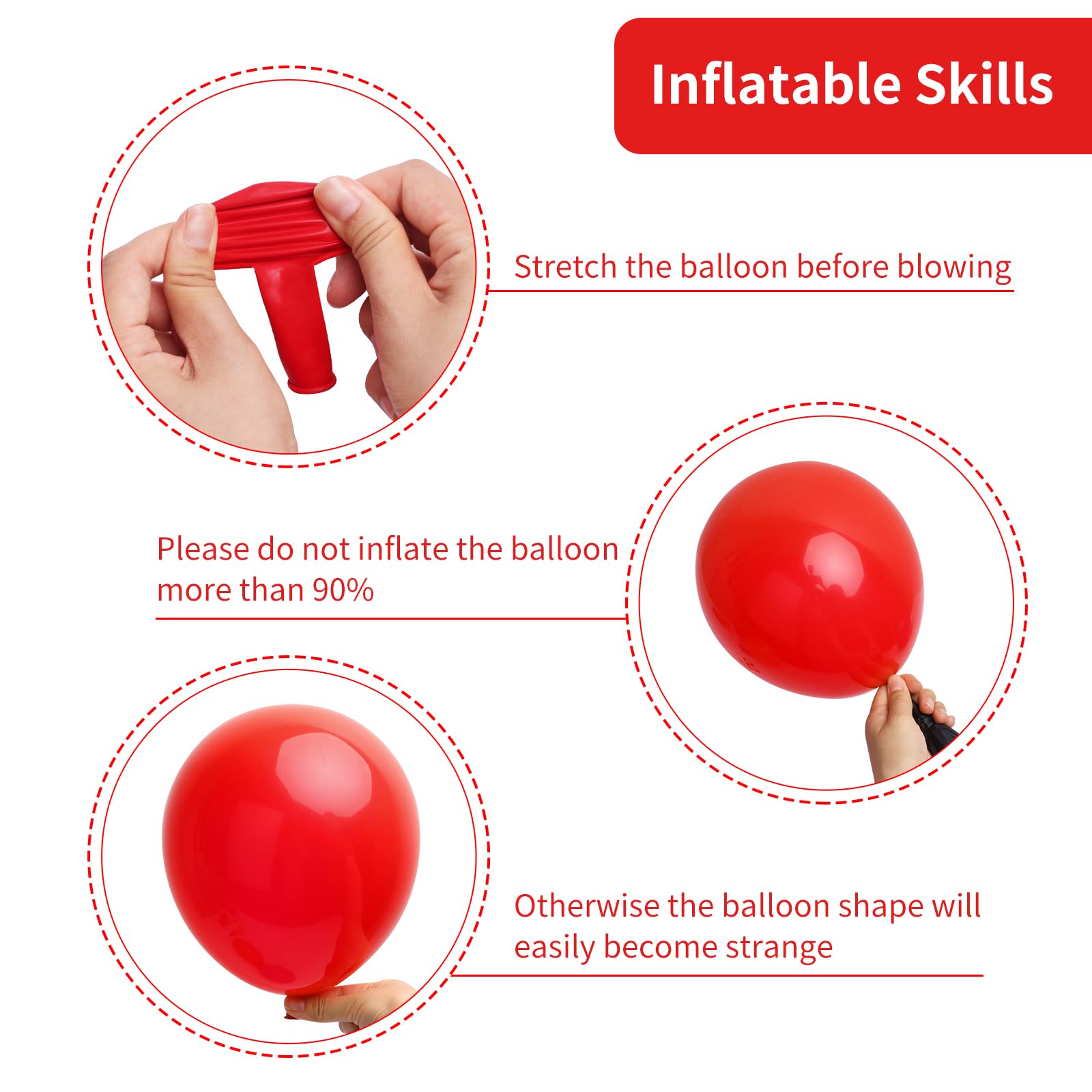 Rubfac red 10-inch balloons ideal for mixed garland designs