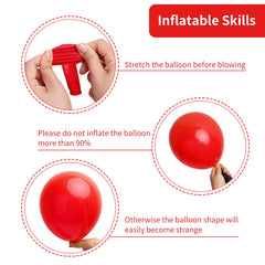 Rubfac red 10-inch balloons ideal for mixed garland designs