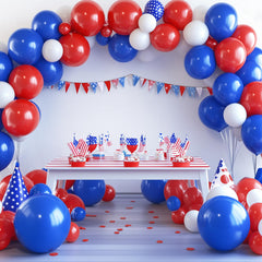 Rubfac royal blue 5-inch balloons for accents and filler.