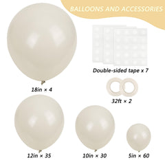 Rubfac sand white 12-inch balloon adds depth to arches and centerpieces