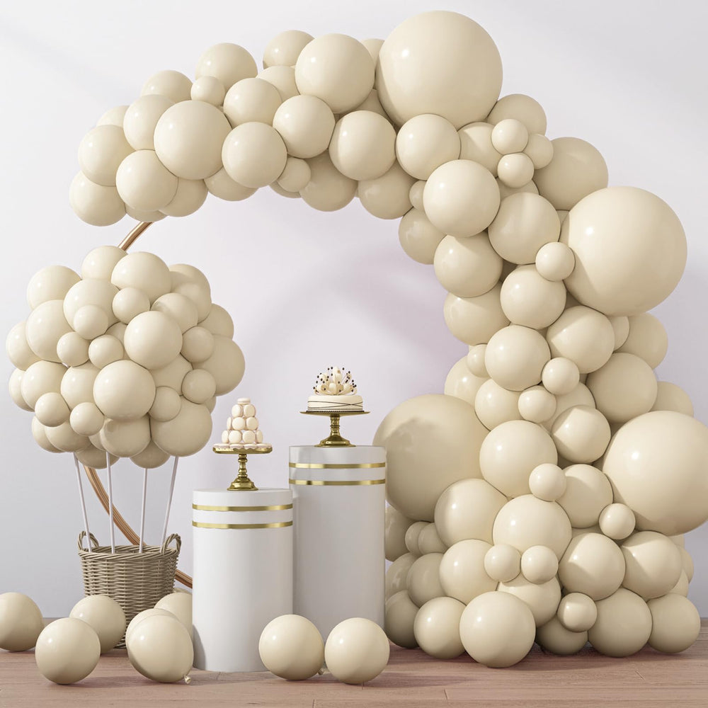 Rubfac sand white 18-inch balloon for elegant garlands and celebrations