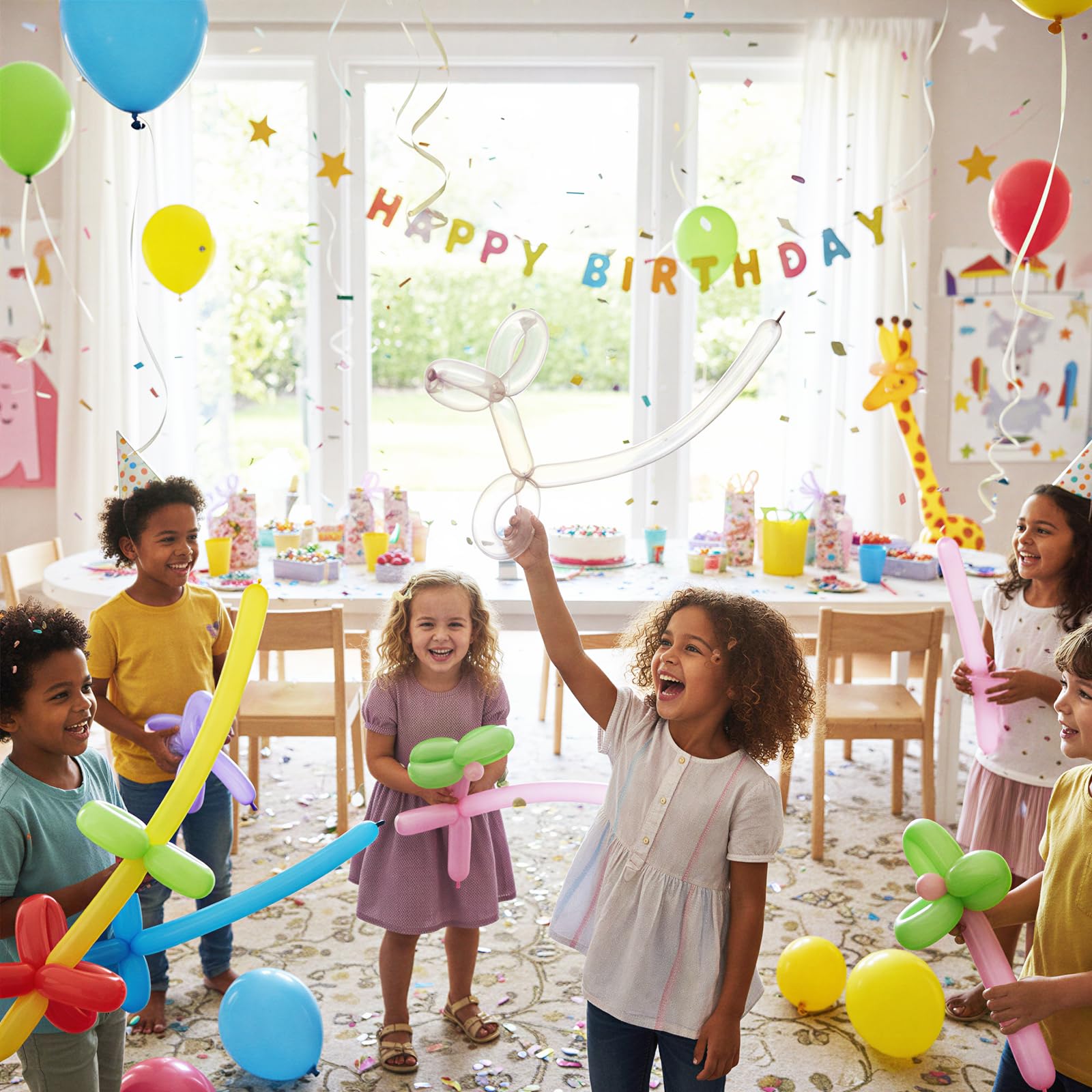 Rubfac versatile balloons for shapes like flowers animals and garlands.