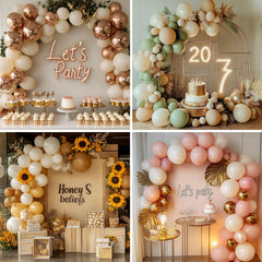 Rubfac Cream-white balloons suit weddings and celebrations with versatile styling.