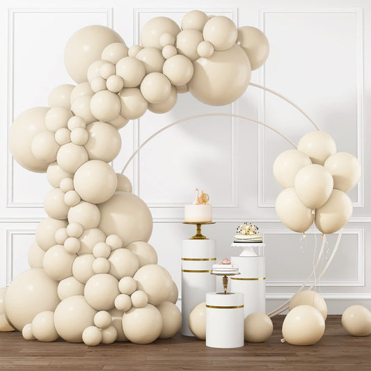 Rubfac White Sand Balloons 18-inch for a dramatic wedding arch.