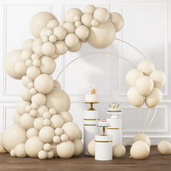 Rubfac White Sand Balloons 18-inch for a dramatic wedding arch.