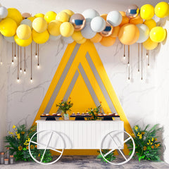 RUBFAC yellow 5-inch balloons, 60pcs, great for filler accents.