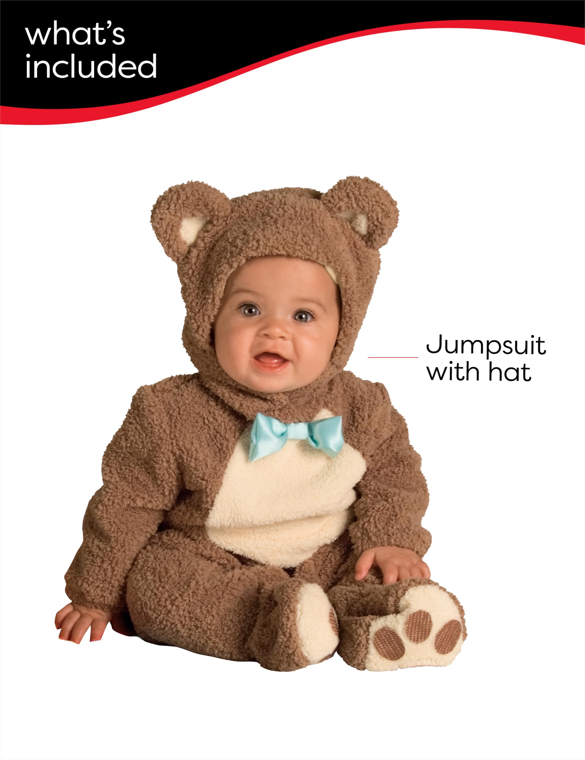 Rubies Oatmeal Bear Costume rainbow blanket adds soft snuggle