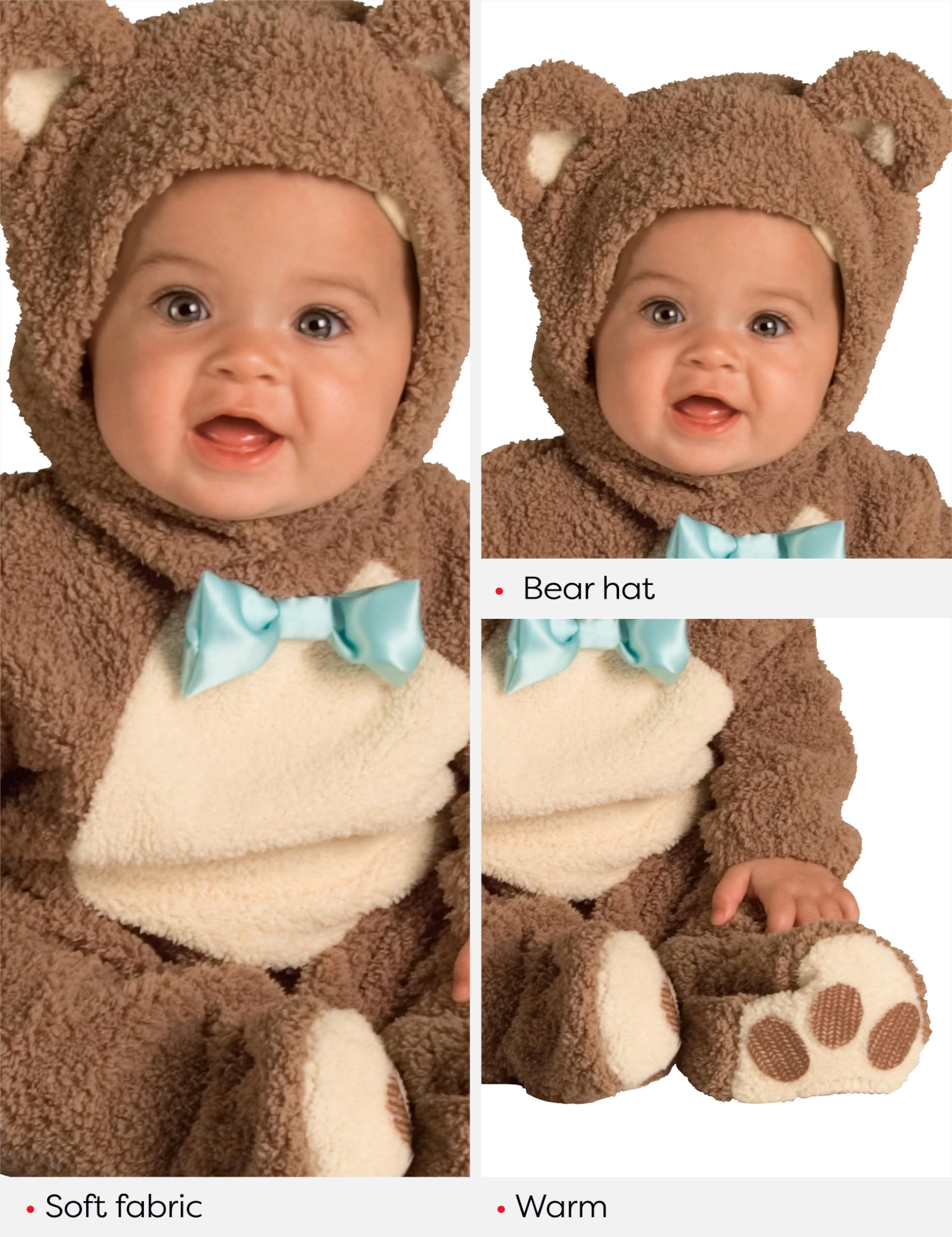 Rubies Oatmeal Bear Costume hood with ears for playful looks
