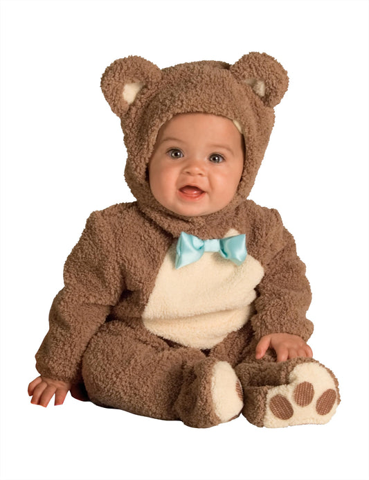 Rubies Oatmeal Bear jumpsuit with cozy chenille fabric for infant comfort
