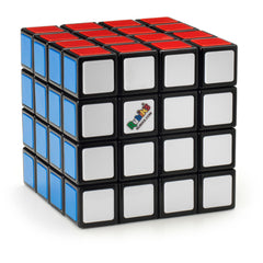 Rubik's 4x4 cube close-up showing colorful stickers for tactile engagement and focus.