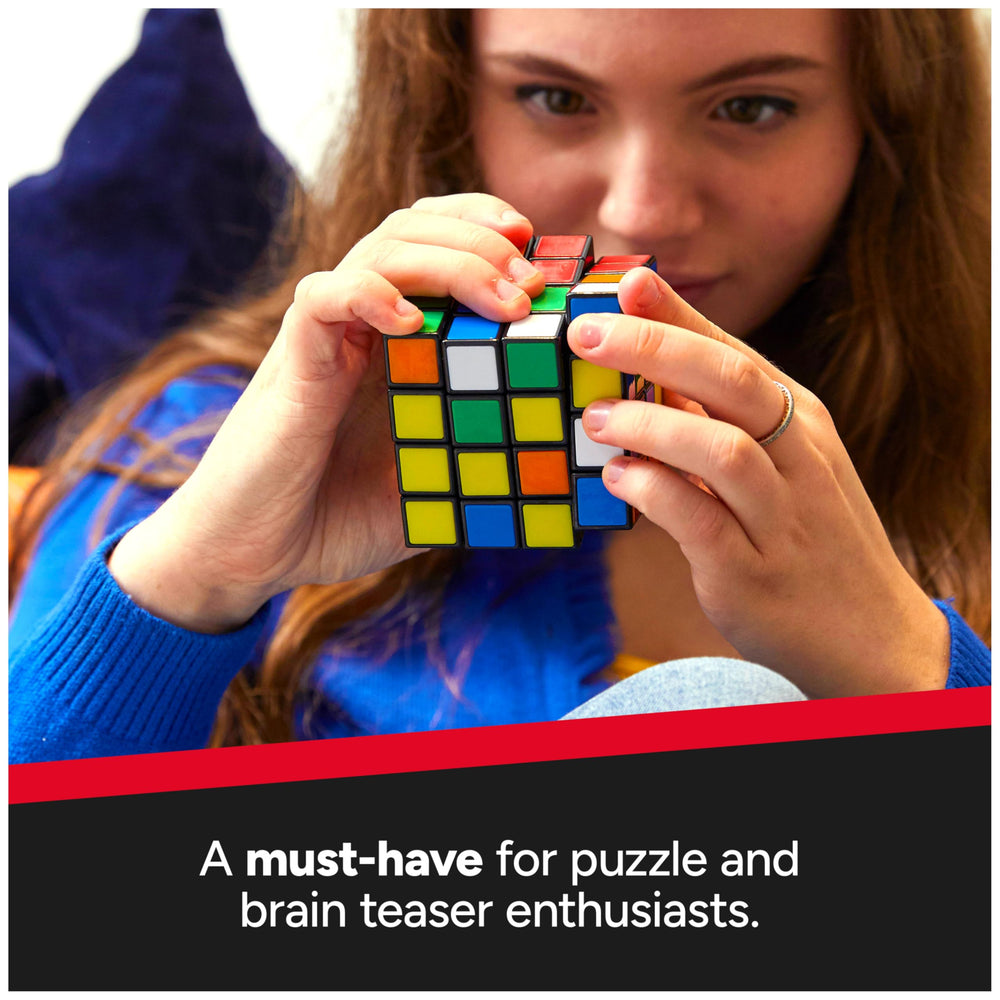 Rubik's 4x4 packaging variant highlights ready to solve puzzle.