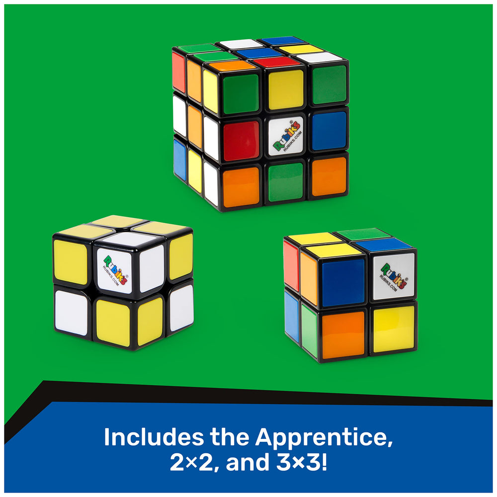 Rubik’s Apprentice cube with guided levels—easy start to mastering more complex puzzles.
