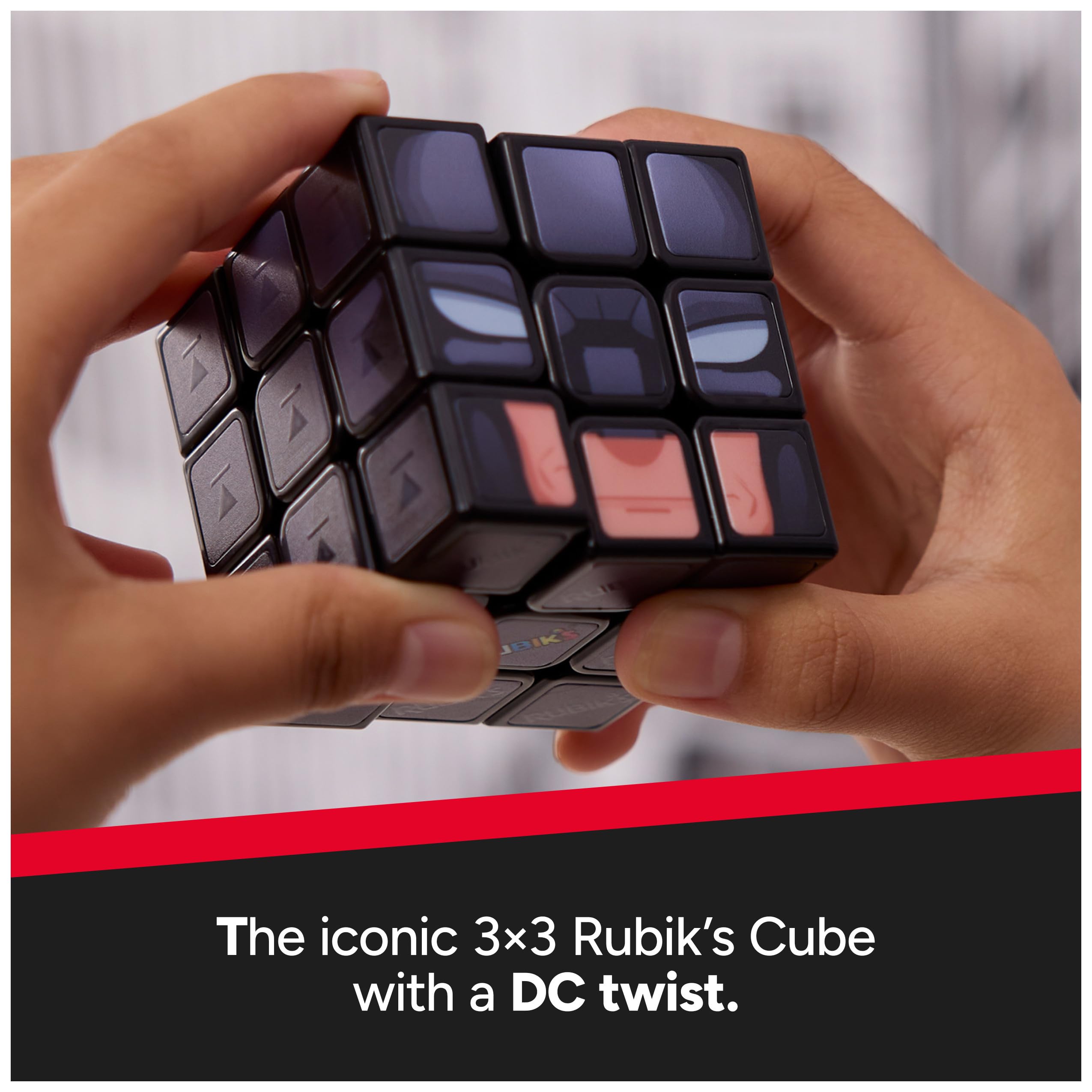 Rubik’s Batman Cuber base and body setup for desktop display.