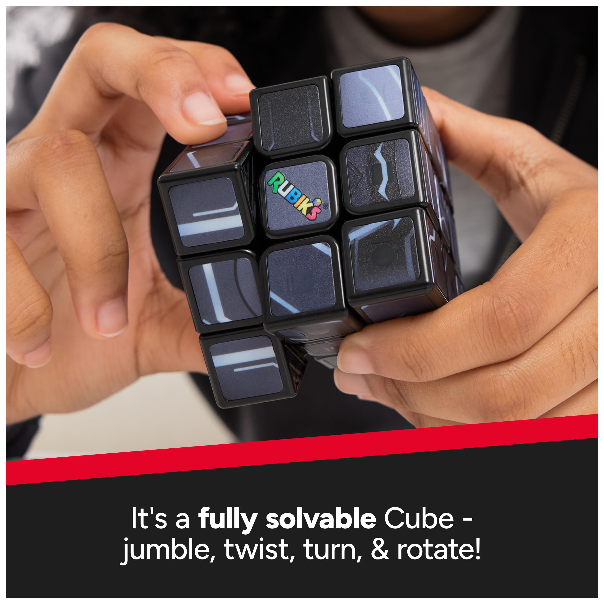 Rubik's Black Panther Cuber ear pieces highlight character details