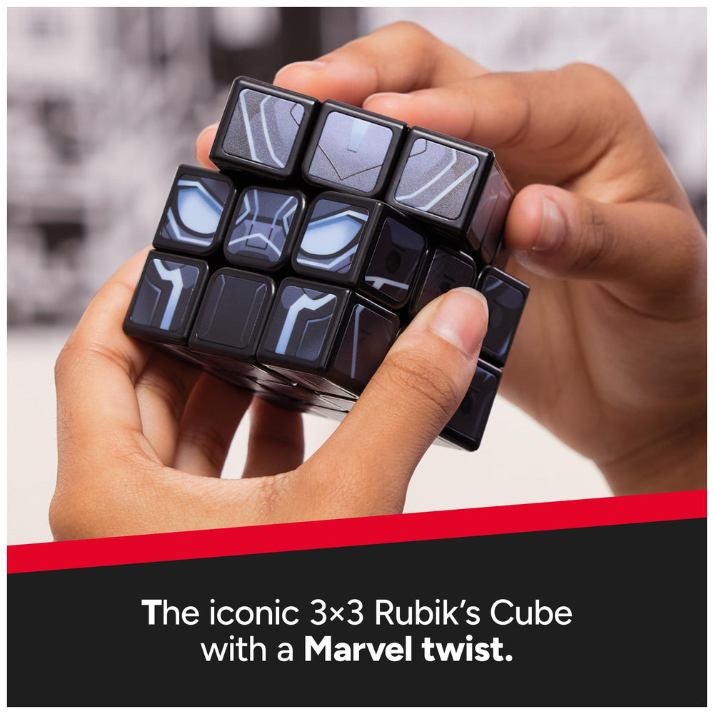 Rubik's Black Panther Cuber head attachment ready to showcase fandom