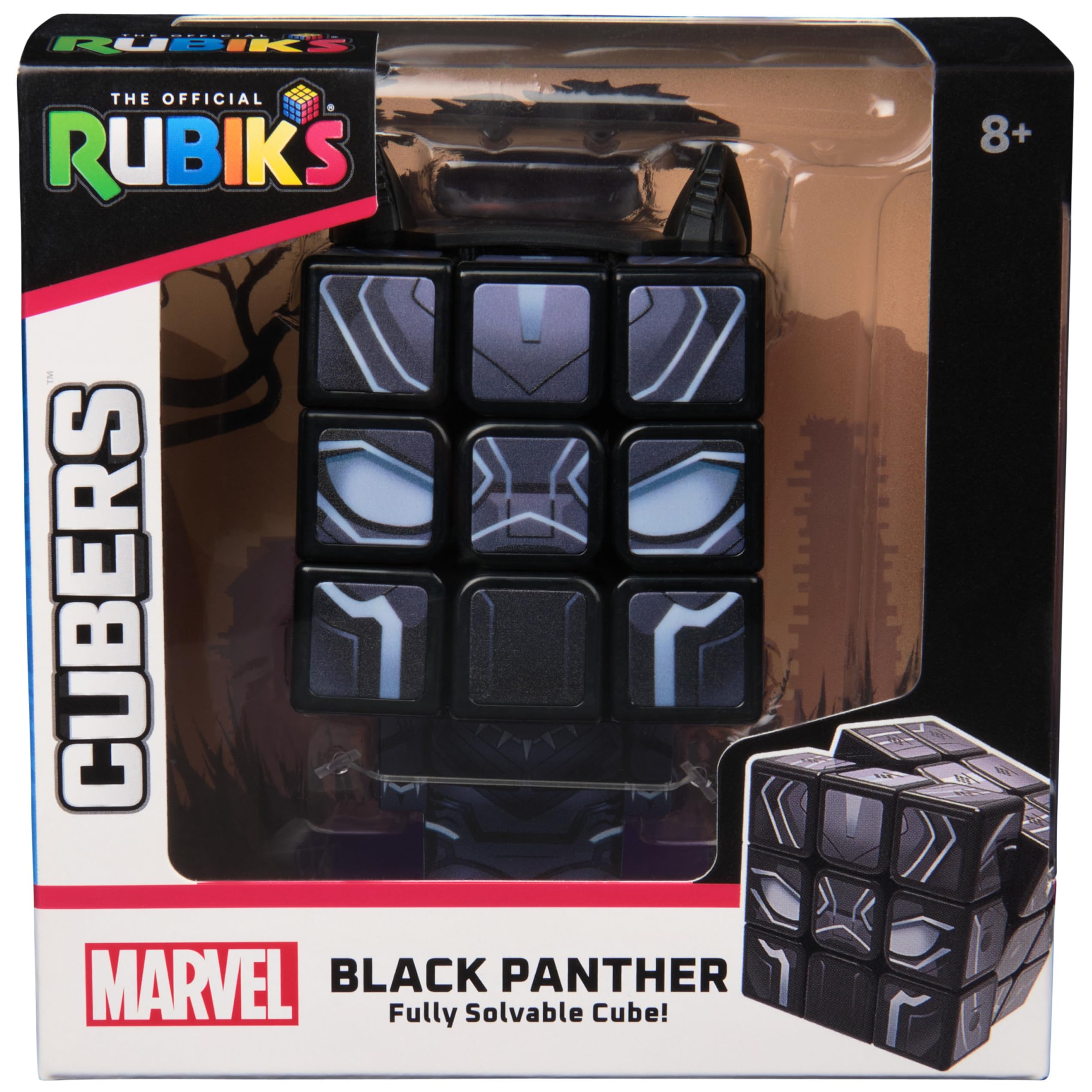 Rubik's Black Panther Cuber packaging box showcases Marvel collectible