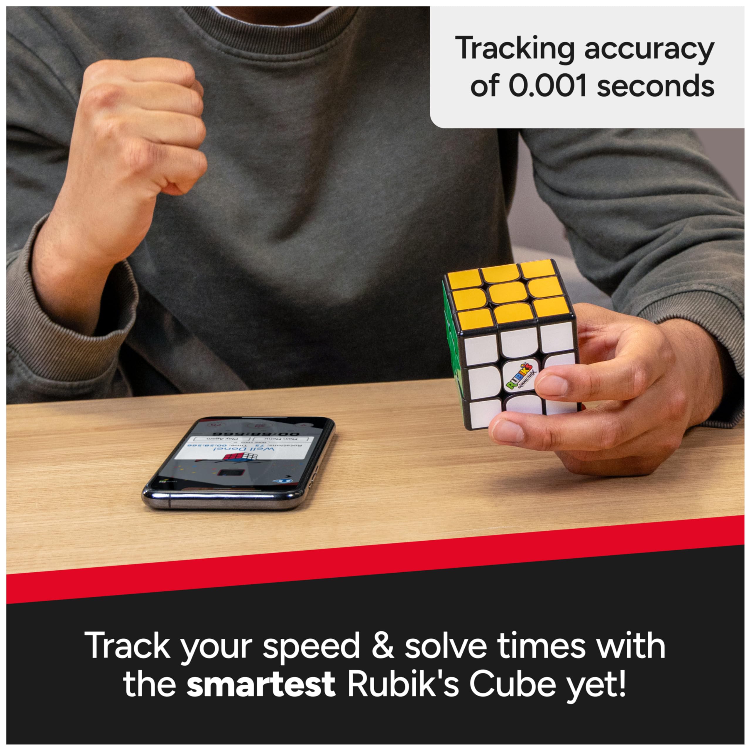 Rubik's ConnectedX timing leaderboard showing performance tracking in real time.