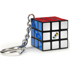 Rubik's Cube 3x3 key ring with a colorful puzzle front view for on-the-go play.