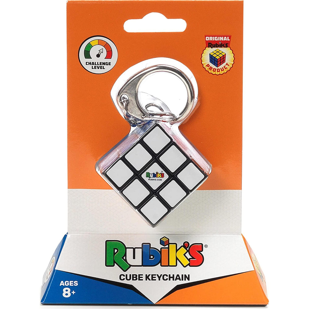 Rubik's Cube 3x3 key ring side view demonstrates smooth rotation for quick challenges.